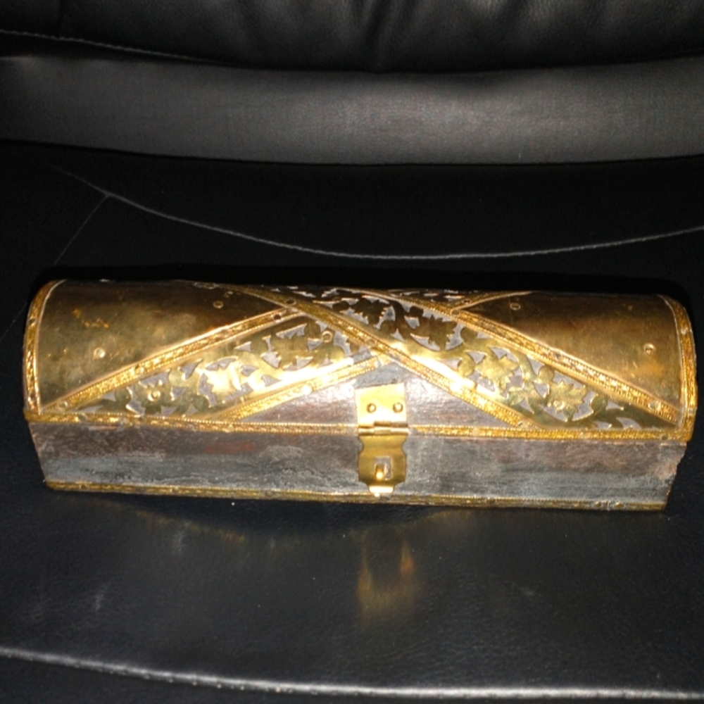 Wood &  Brass jewelry box or anything